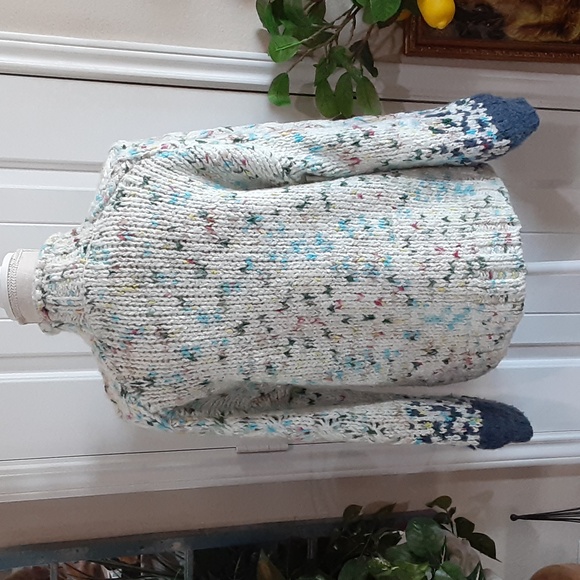 ANTHROPOLOGIE A Chunky Loose Weave *Alpaca Blend Boatneck Jumper Size Small - Picture 2 of 9